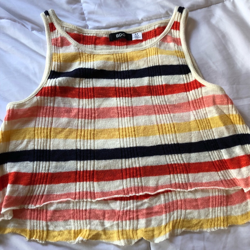 urban outfitters striped sweater tank top